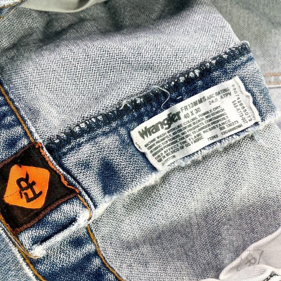 Wrangler FR13MMS Flame Resistant Original Fit Men's Jeans Size 40x30 Distressed - Picture 5 of 15
